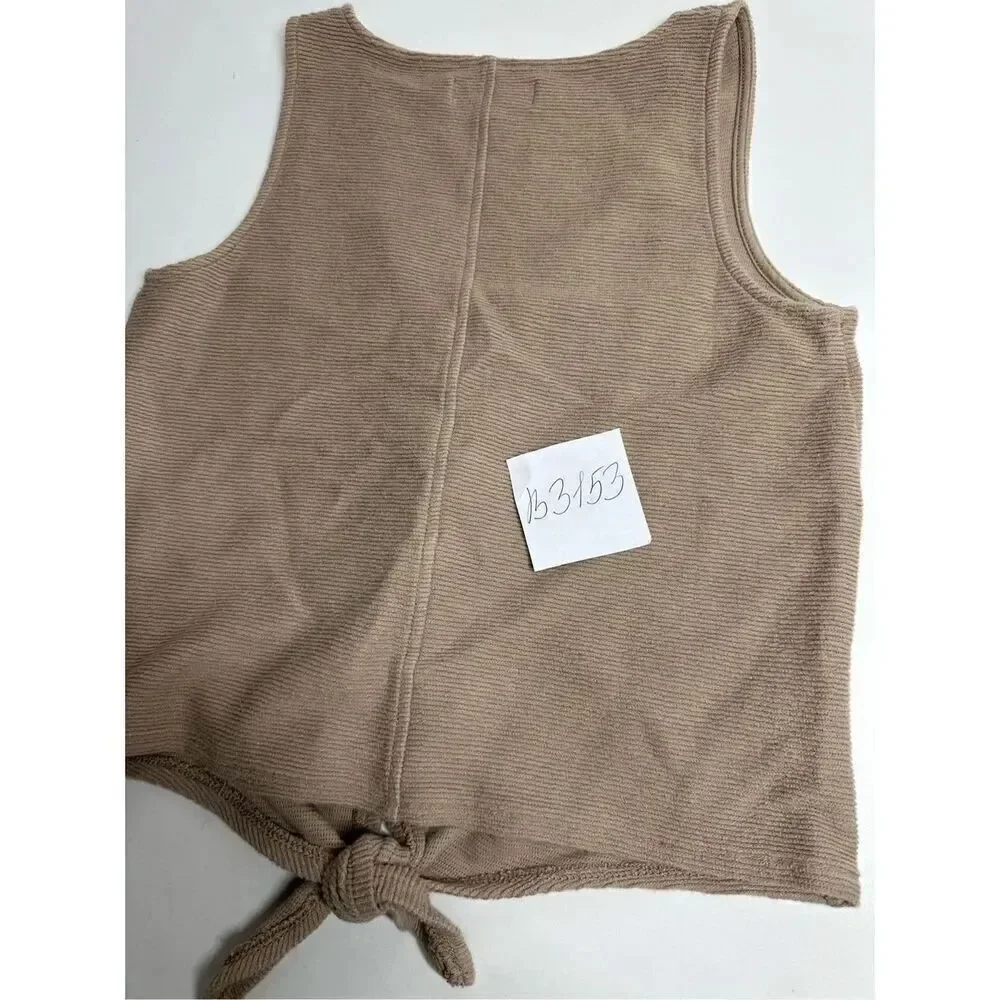 Madewell Texture and Thread Tan Tie Front Top Size XS